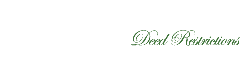 Deed Restrictions